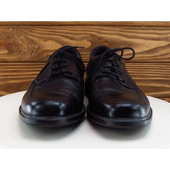 Bostonian Sz 10.5‎ Derby Oxfords Black Leather Men Lace Up Medium (D, M) - Picture 2 of 11